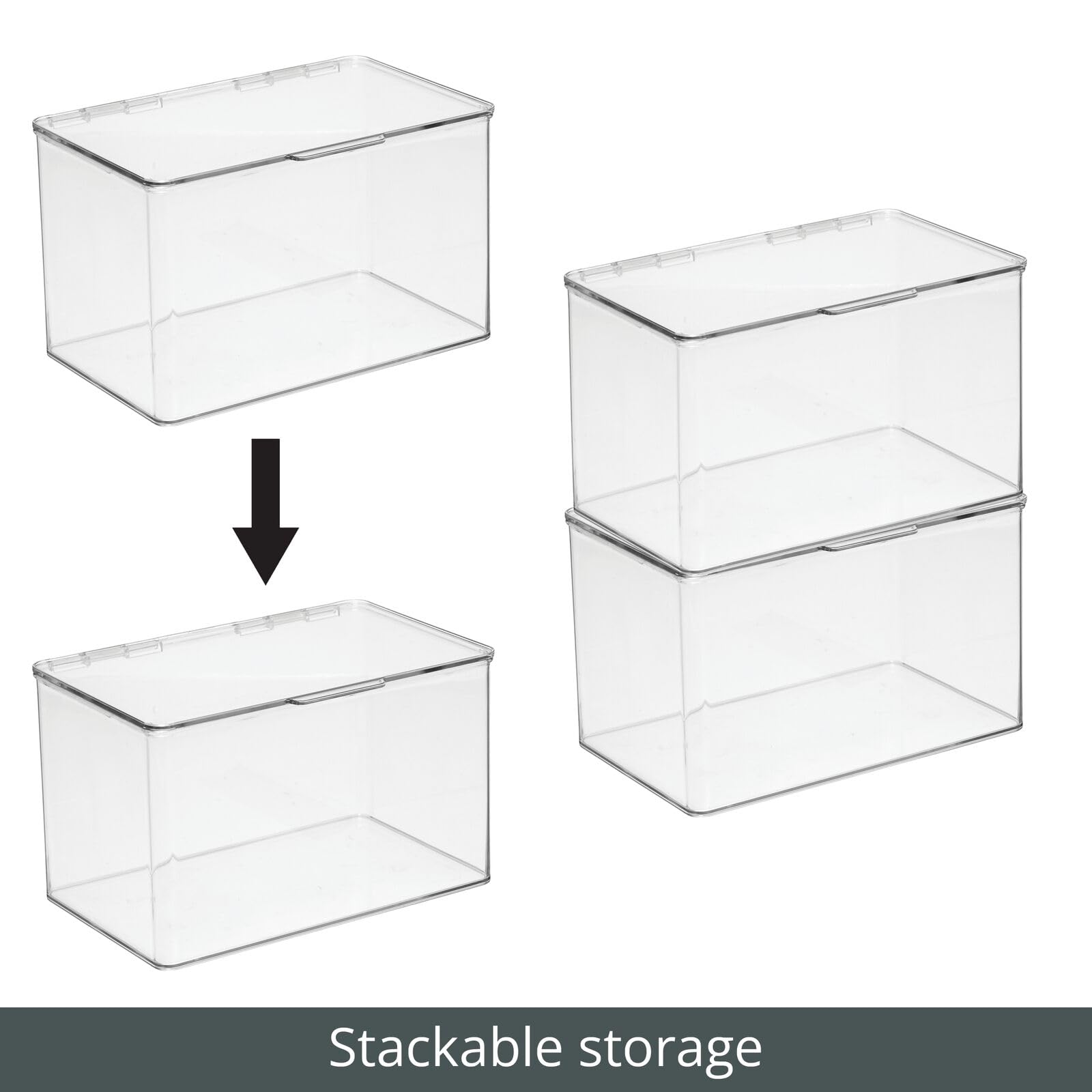 Foto 4 | Caja Organizadora De Almacenamiento Mdesign Lumiere Collection  Transparente - Venta Internacional.