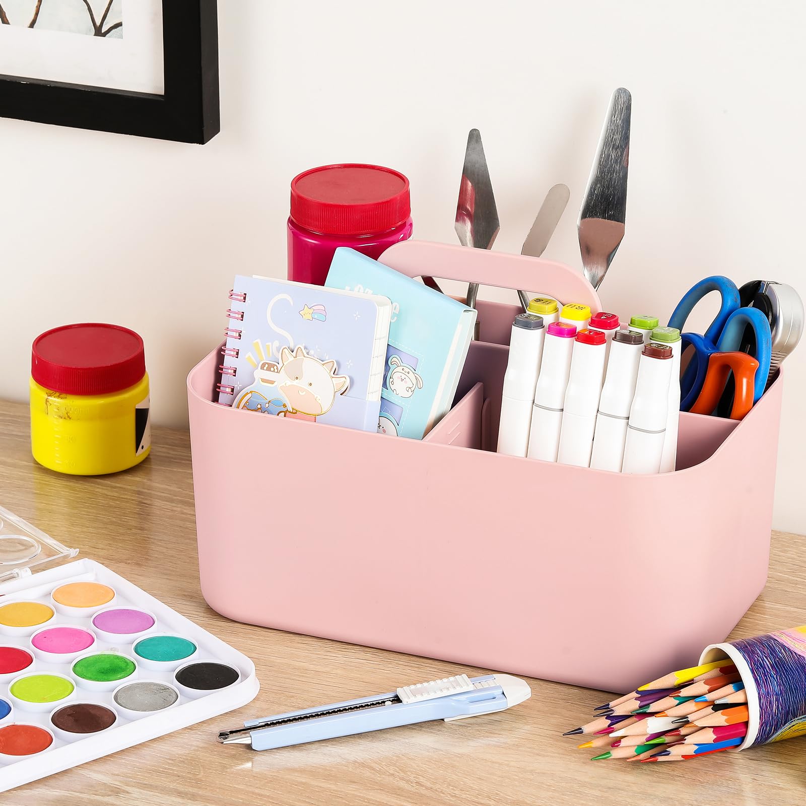 Foto 5 pulgar | Caddie Organizer Aozita Papelable  Multiusos  De Plástico  Rosa - Venta Internacional.