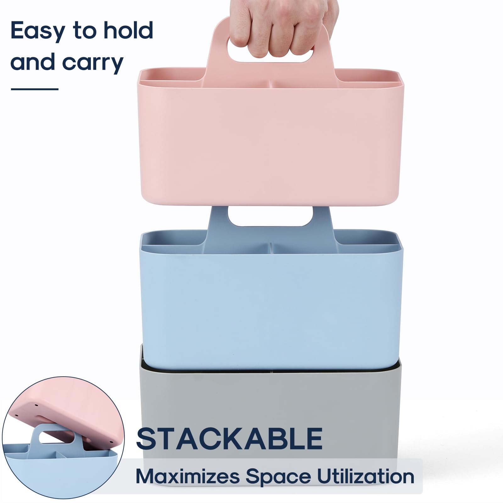Foto 7 | Caddie Organizer Aozita Papelable  Multiusos  De Plástico  Rosa - Venta Internacional.
