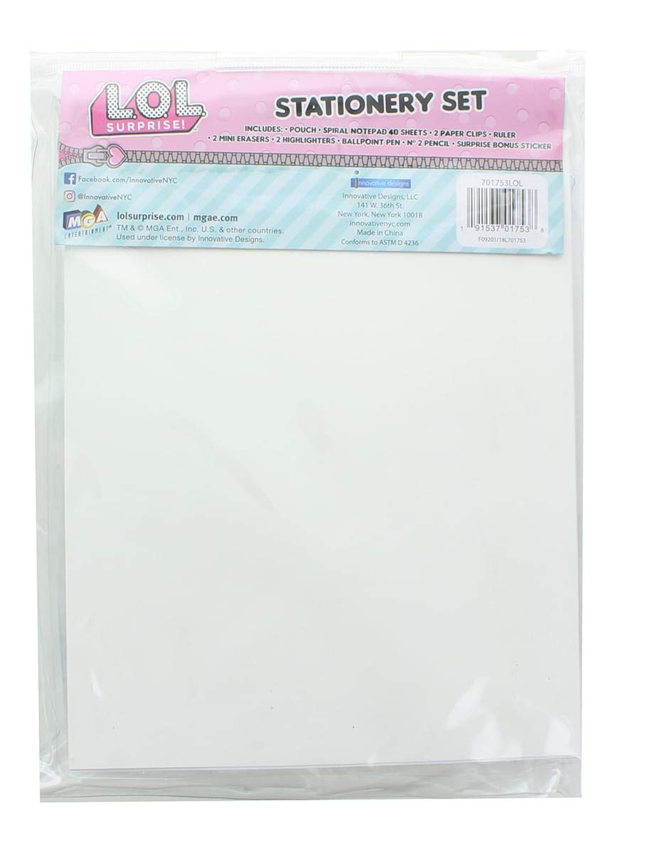 Foto 2 | Set De Papelería L.o.l. Surprise! 10 Unidades Con Bolsa  Goma De Borrar  Iluminadores  Lápiz Y Regla - Venta Intern