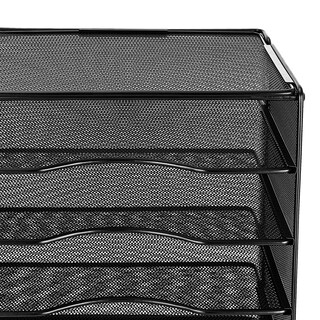 Foto 5 | Escritorio Amazon Basics con 5 Ranuras Negro - Venta Internacional