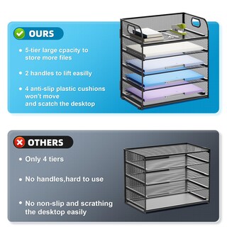 Foto 2 | Organizador de Papel Marbrasse Negro 5 Niveles - Venta Internacional