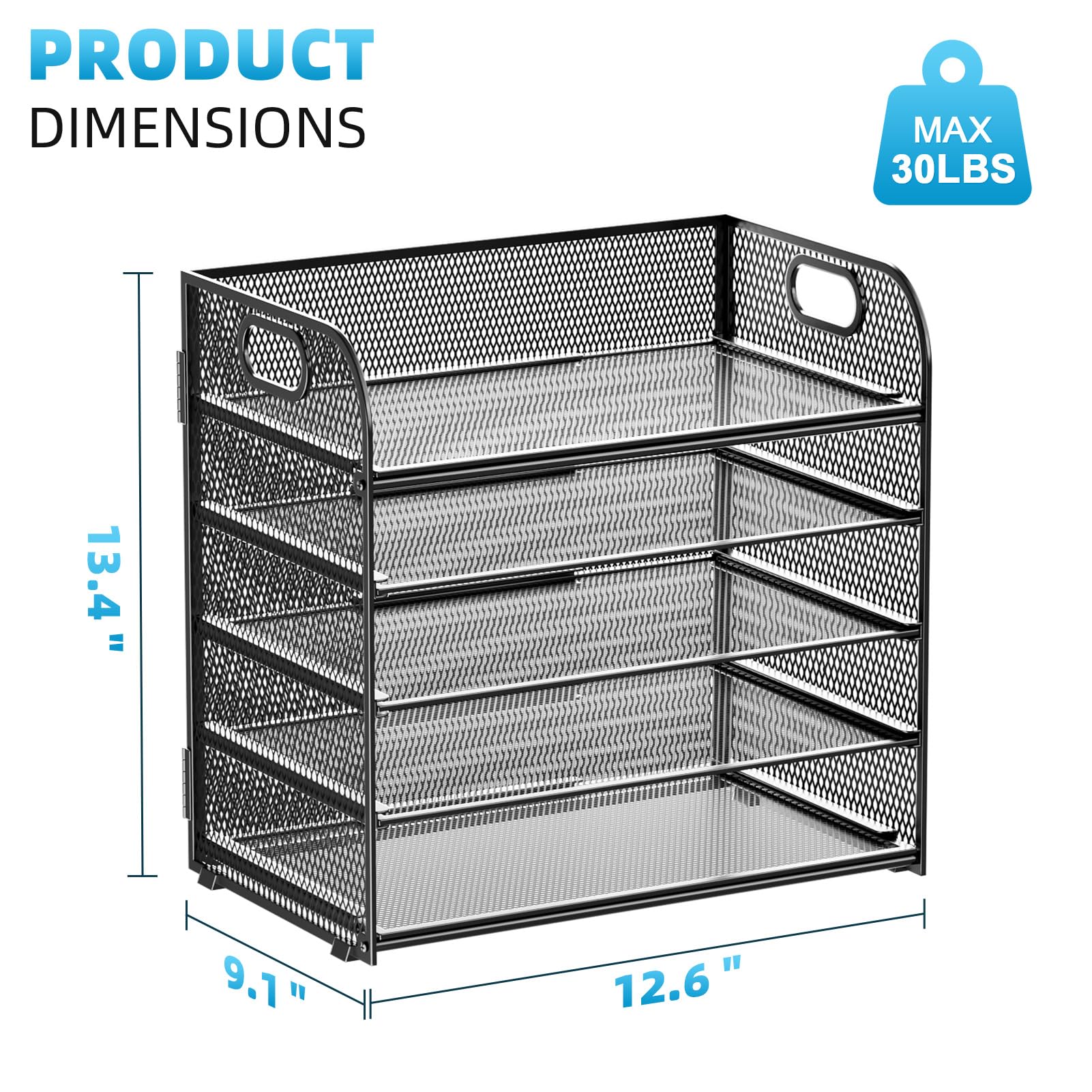 Foto 4 pulgar | Organizador de Papel Marbrasse Negro  5 Niveles - Venta Internacional