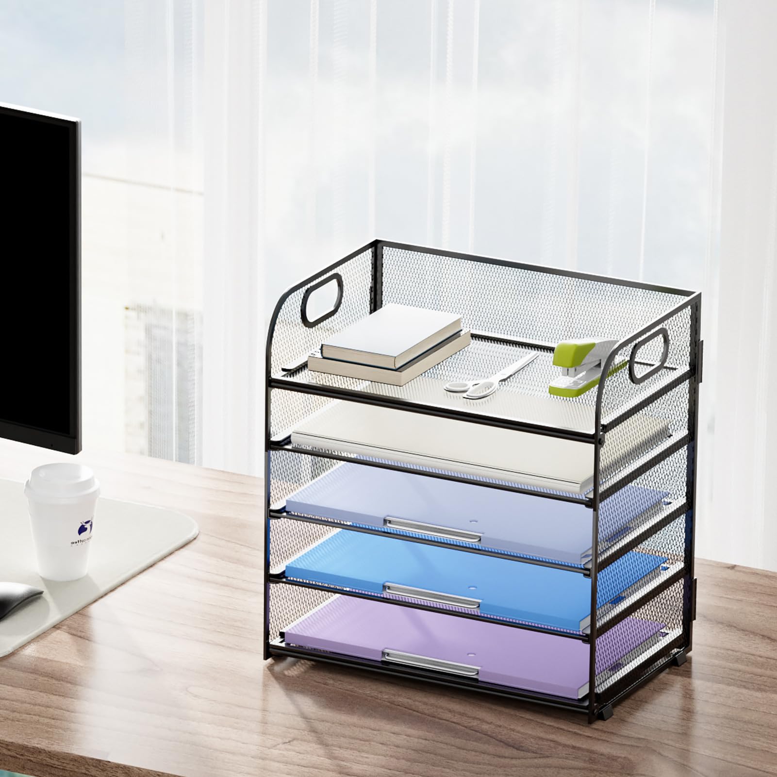Foto 7 pulgar | Organizador de Papel Marbrasse Negro  5 Niveles - Venta Internacional