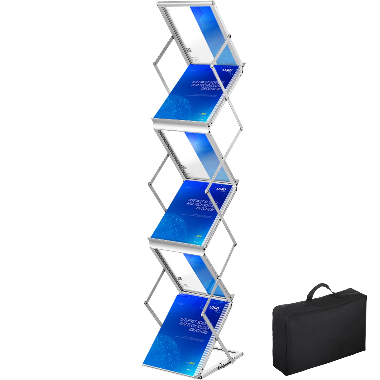 Foto 1 | Estante Plegable Para Literatura Vevor De Doble Cara Y 6 Ranuras Con Bolsa - Venta Internacional.