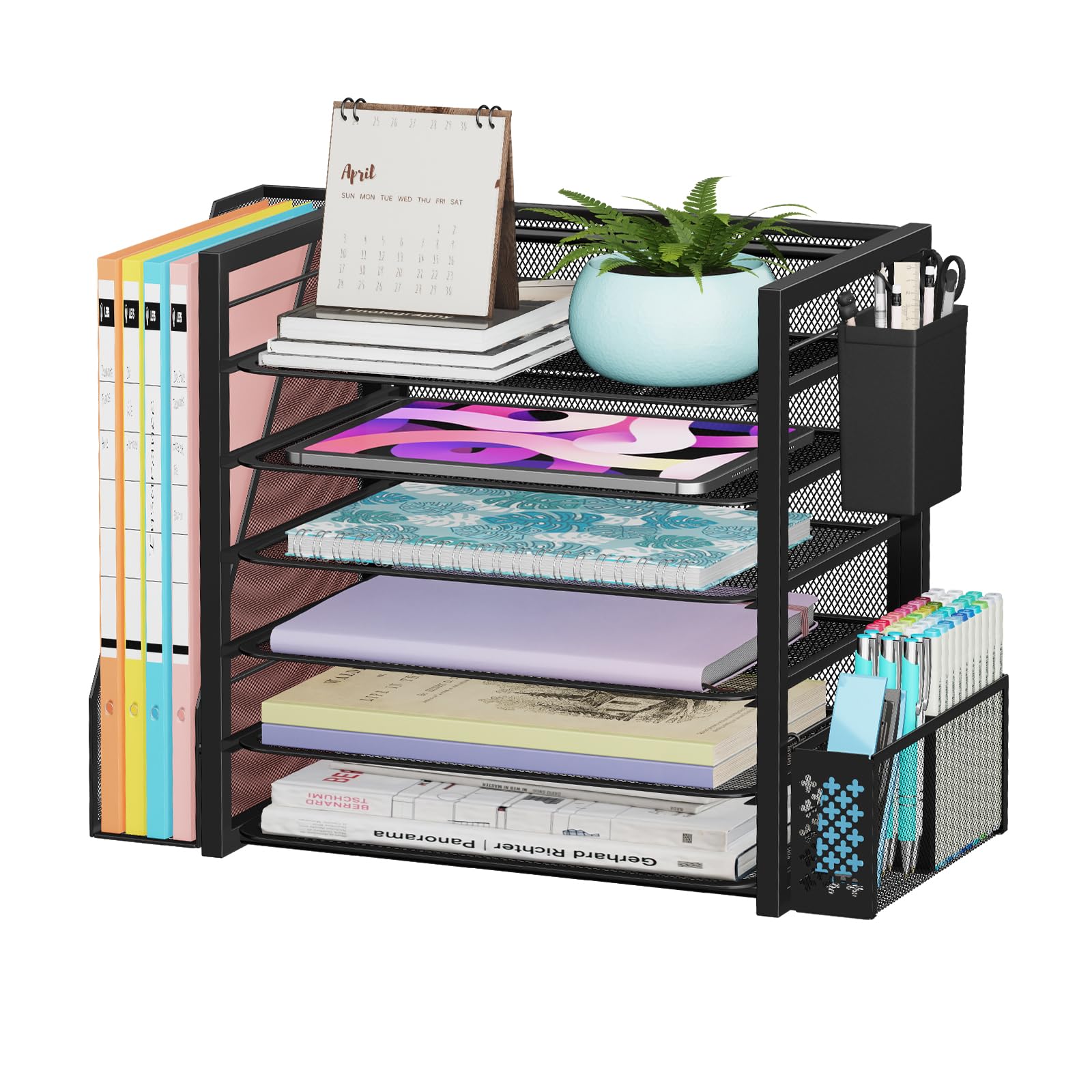 Organizador De Archivos De Escritorio Simple Trending De 6 Niveles Con Soporte Para Archivos - Venta Internacional.