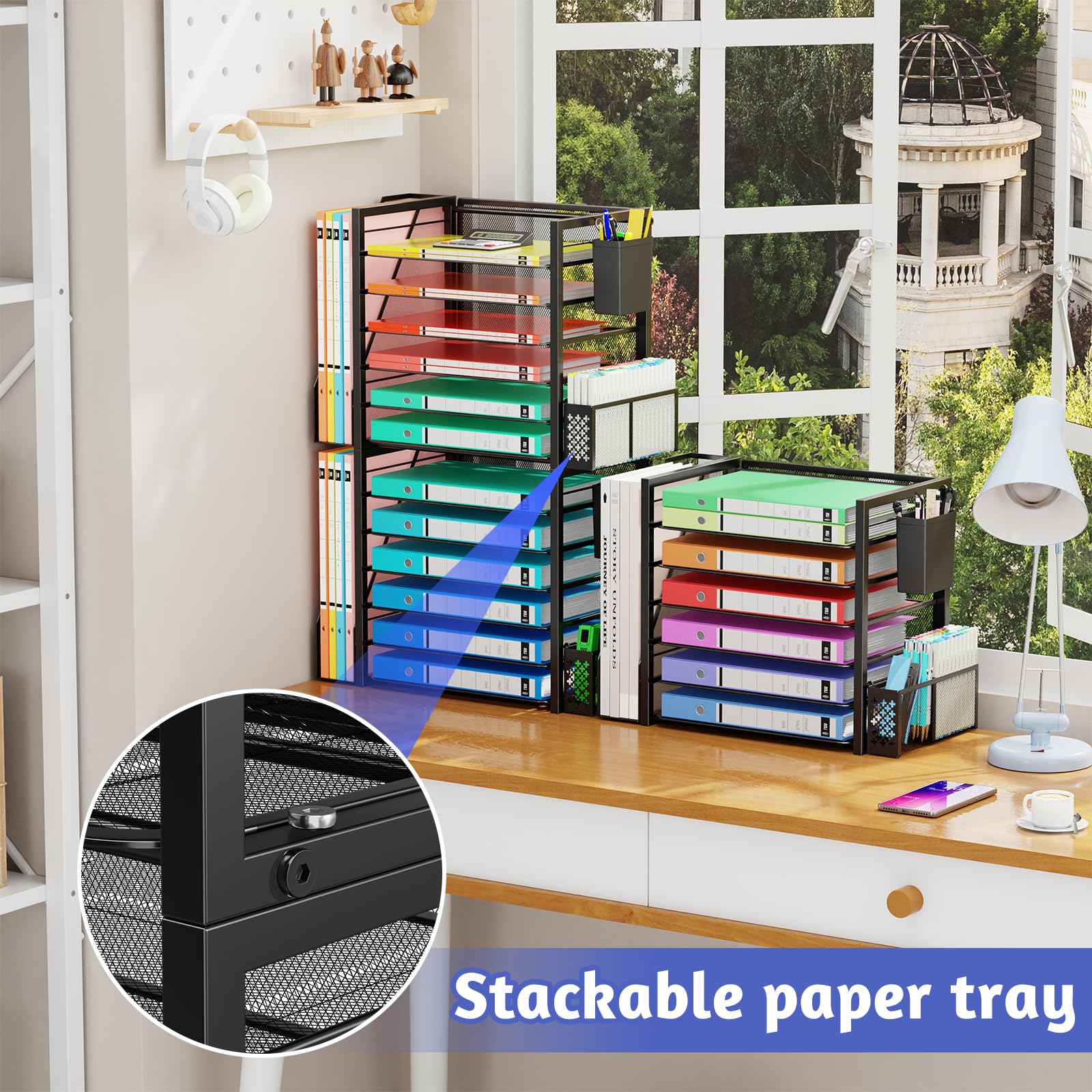 Foto 8 pulgar | Organizador De Archivos De Escritorio Simple Trending De 6 Niveles Con Soporte Para Archivos - Venta Internacional.