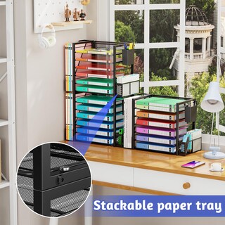 Foto 7 | Organizador De Archivos De Escritorio Simple Trending De 6 Niveles Con Soporte Para Archivos - Venta Internacional.