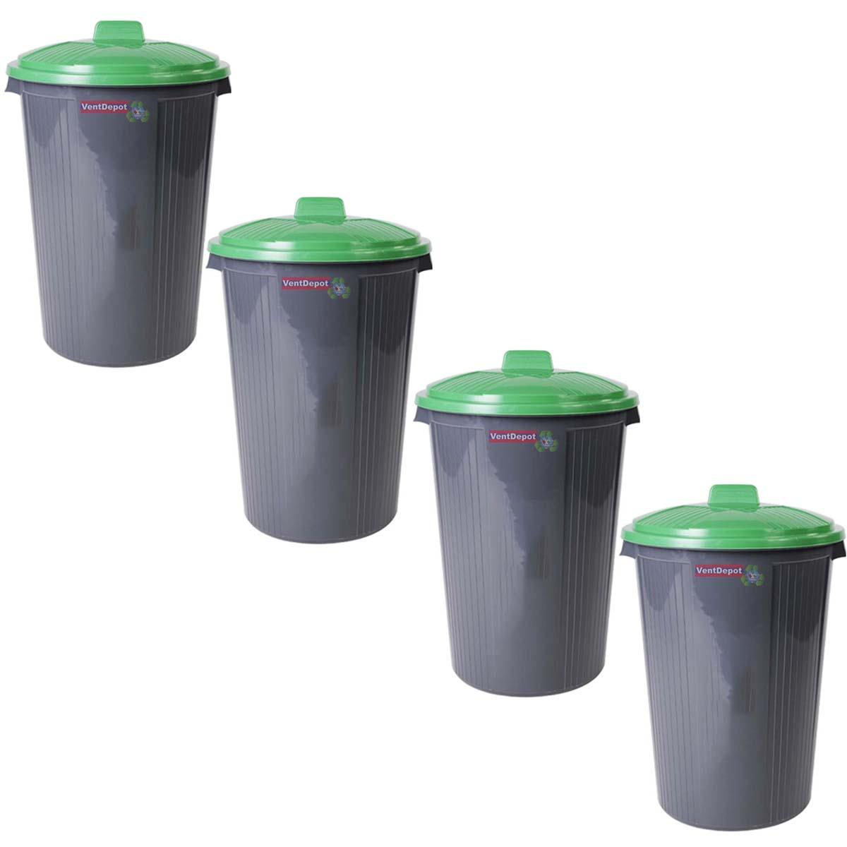 Bote Para Basura Para El Hogar Ventdepot Mxrxy-004 4 Piezasgris