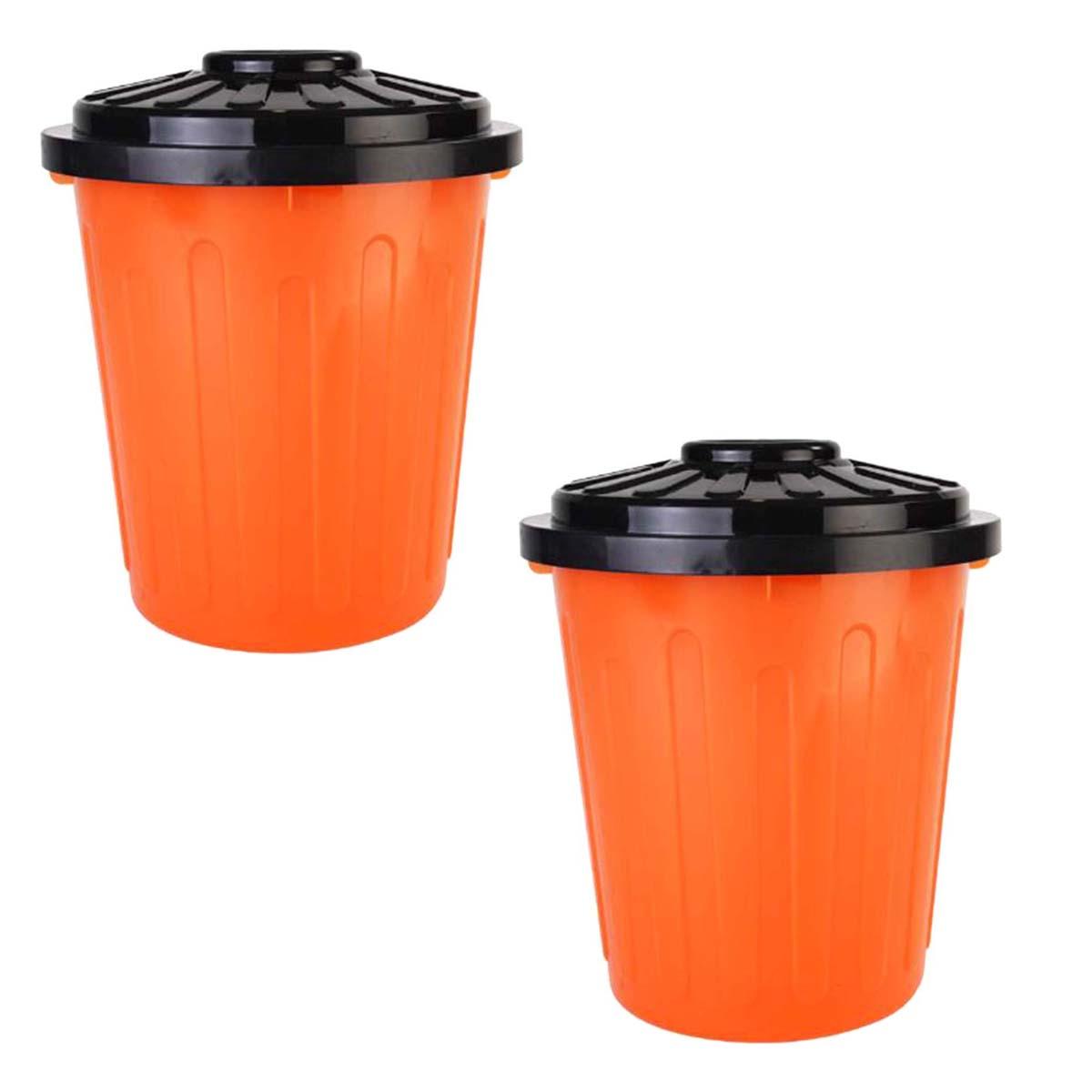 Bote Para Basura Amplio Ventdepot Mxrgy-002 2 Piezasnaranja