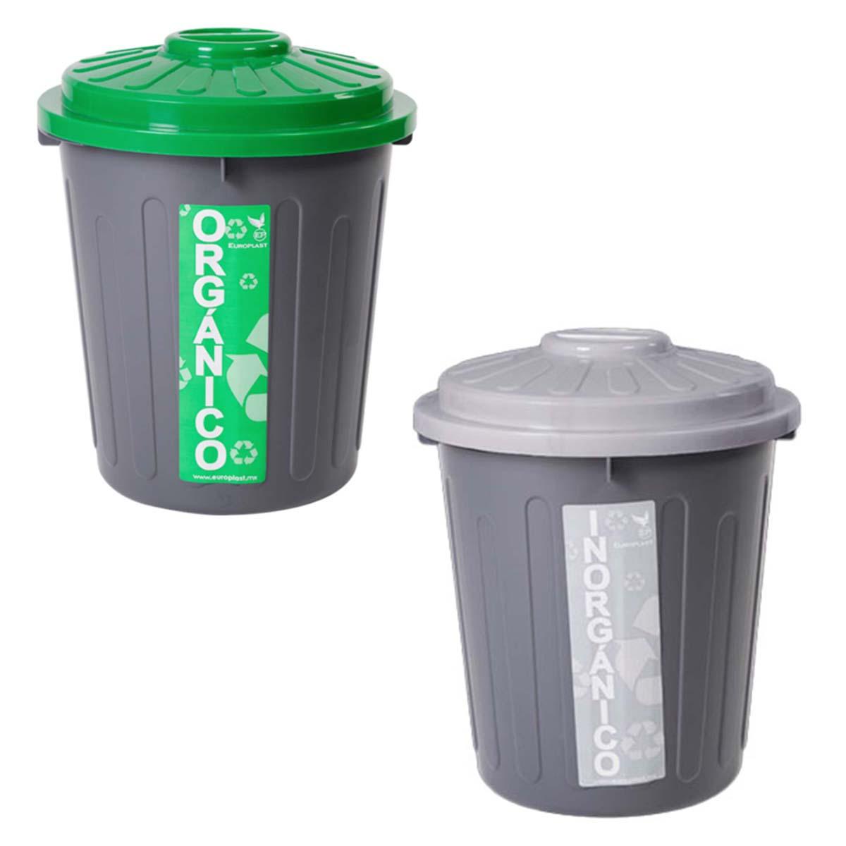 Bote Para Basura Amplio Ventdepot Mxrym-002 4 Piezasgris