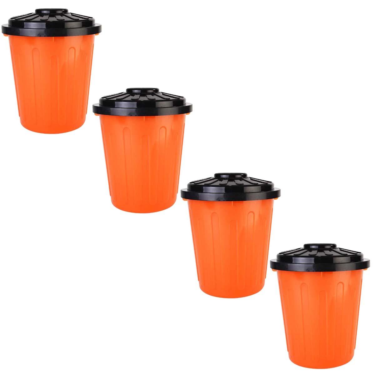 Bote Para Basura Para El Hogar Ventdepot Mxrgy-004 4 Piezasnaranja