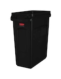 Contenedor Rubbermaid 1955959 color Negro SlimJim Canales Ventilación 60.6 L