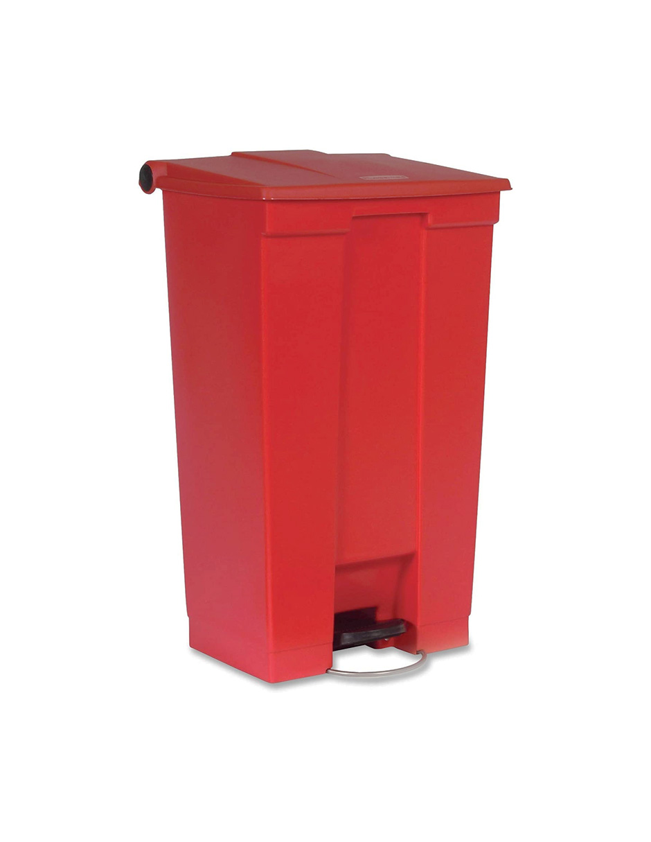 Contenedor Móvil Rubbermaid FG614600RED color Rojo 23 Gal