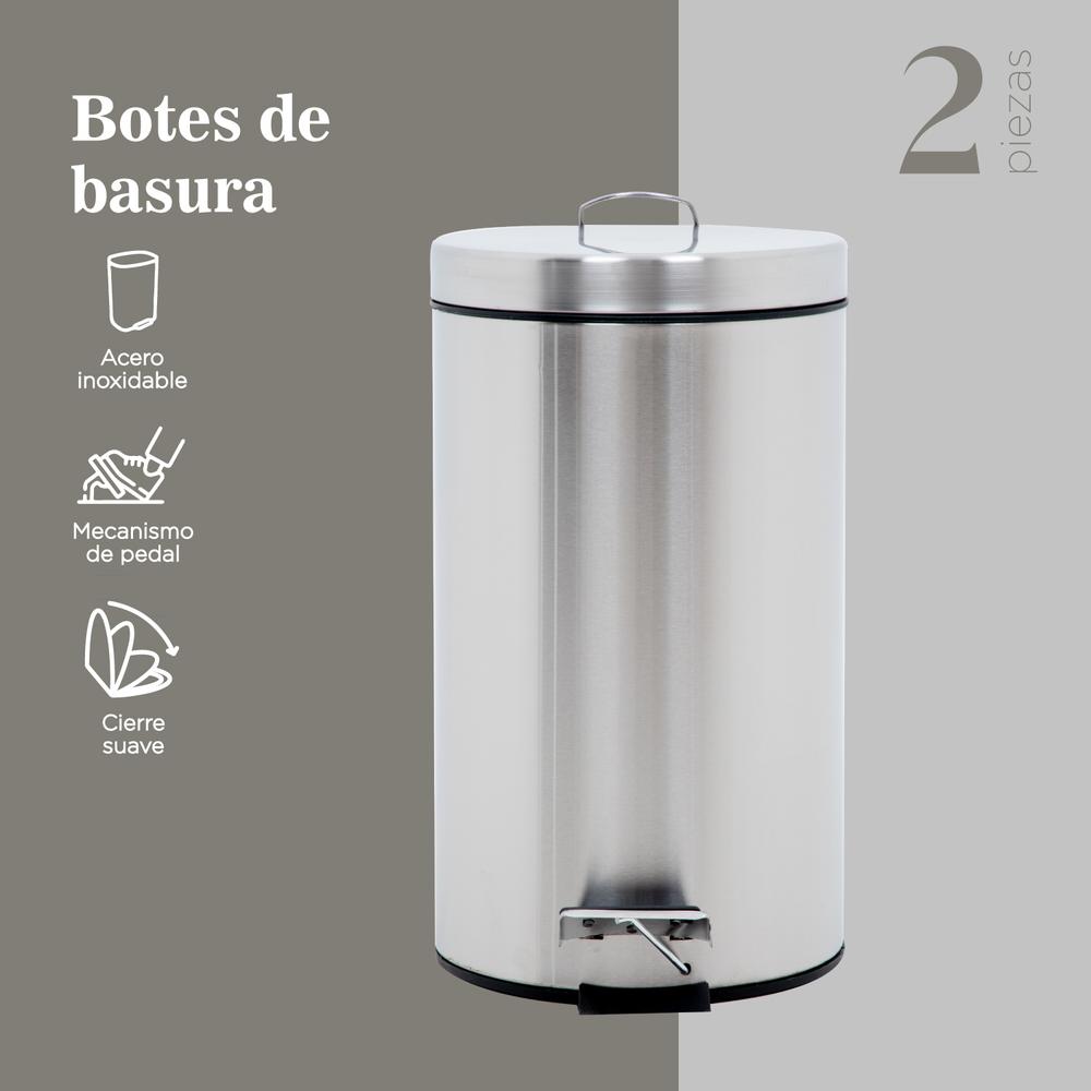 Foto 4 pulgar | Botes de Basura ColorHome COLORBIN12 color Gris 12L 2 Piezas