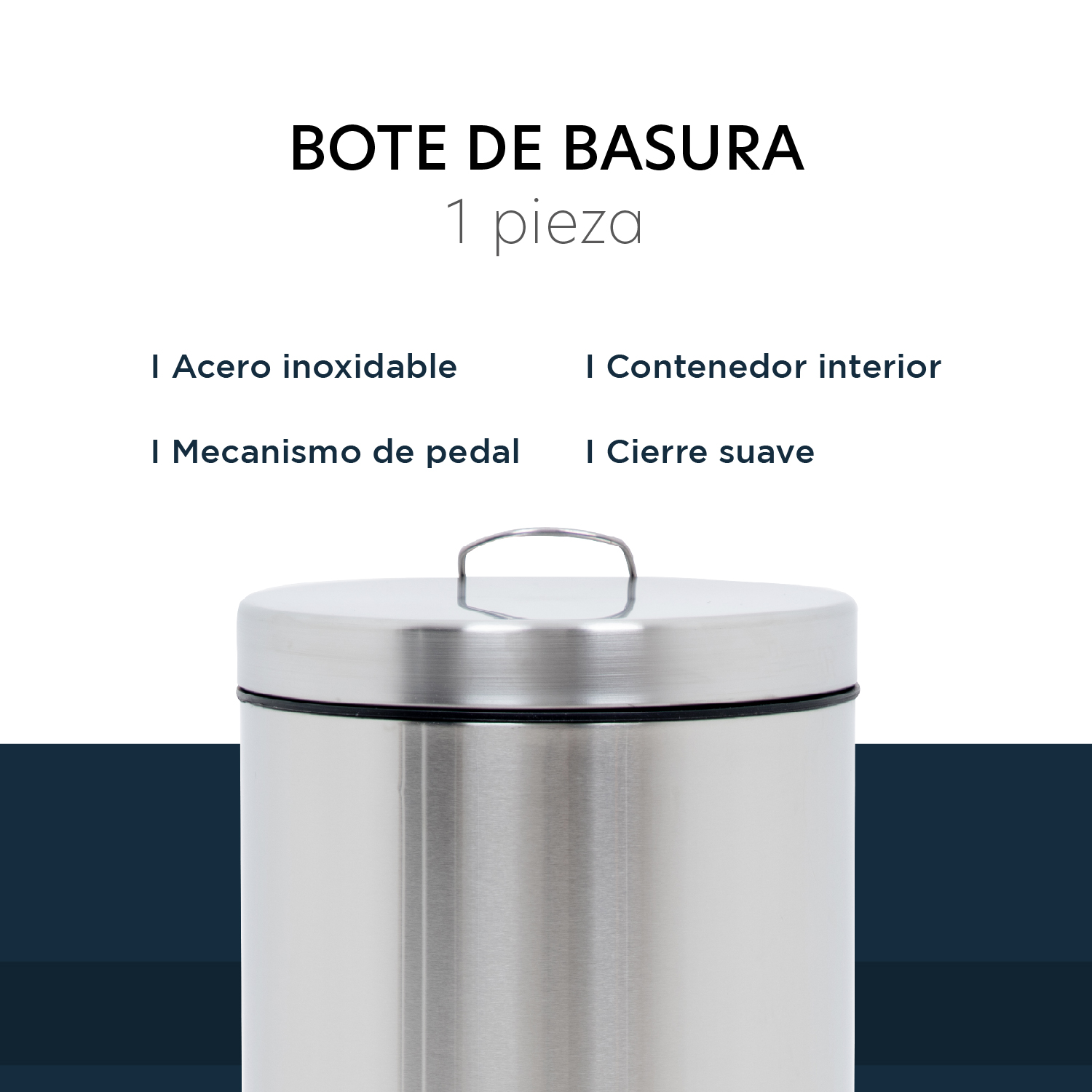 Foto 4 pulgar | Bote de Basura ColorHome COLORBIN7 color Gris 7L