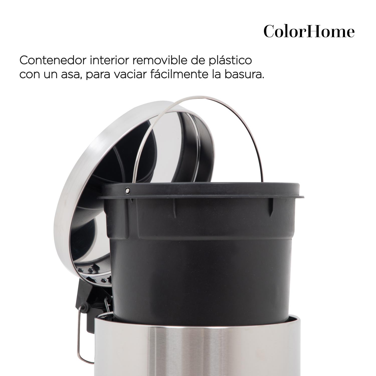 Foto 6 pulgar | Botes de Basura ColorHome COLORBIN9 color Gris 9L 2 Piezas