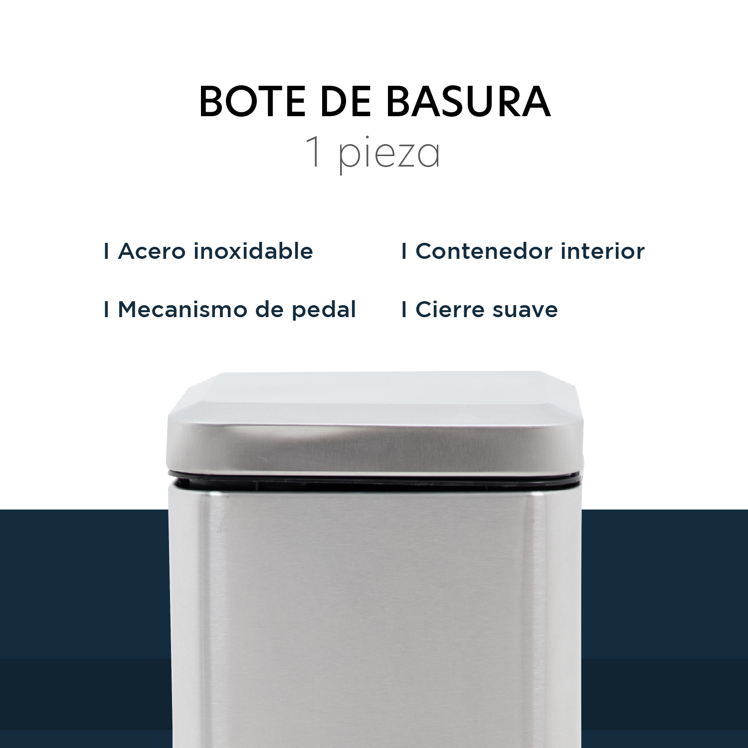 Foto 4 pulgar | Bote de Basura ColorHome Acero Inoxidable 6l