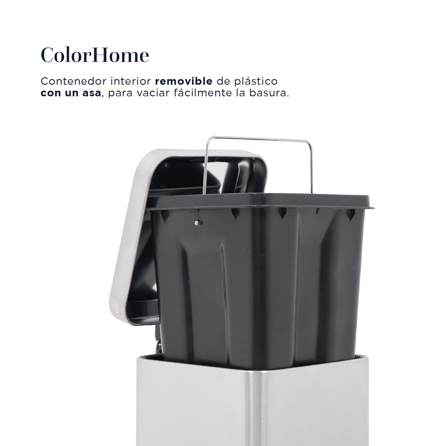 Foto 6 pulgar | Bote de Basura ColorHome Acero Inoxidable 6l