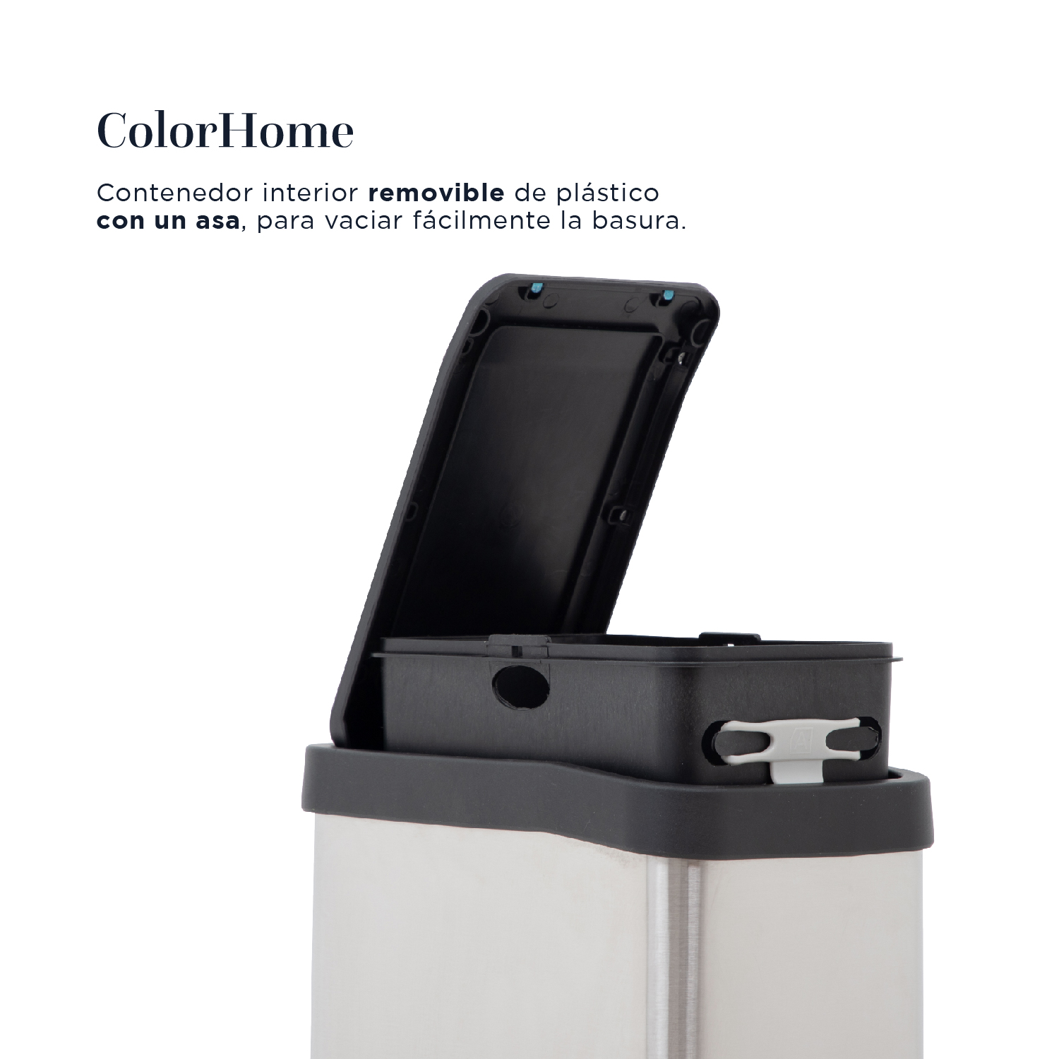 Foto 6 pulgar | Bote de Basura ColorHome COLORBIN8 color Gris 8L