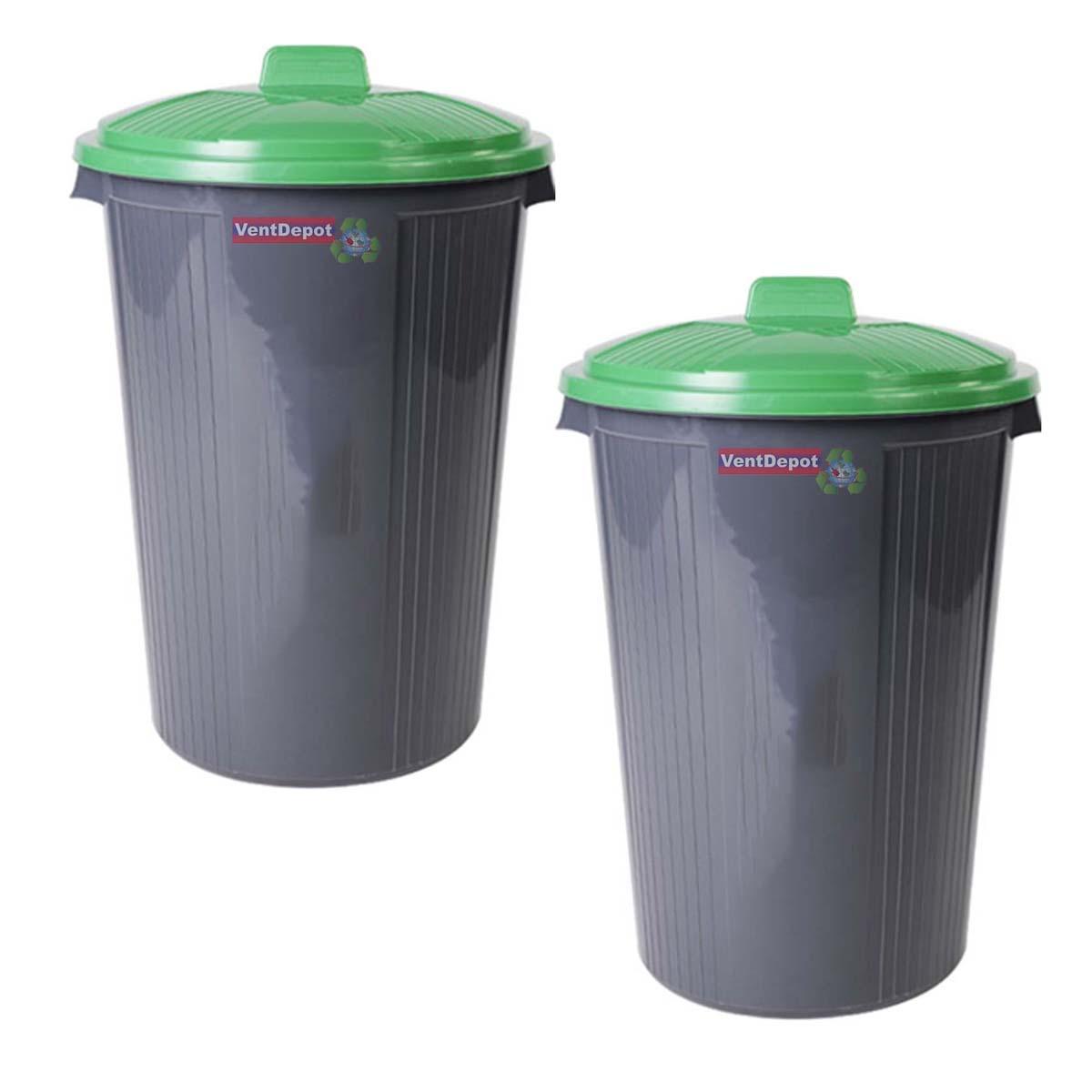 Botes de Basura Ecológicos VentDepot Mxrxy-002 Grises 2 Piezas