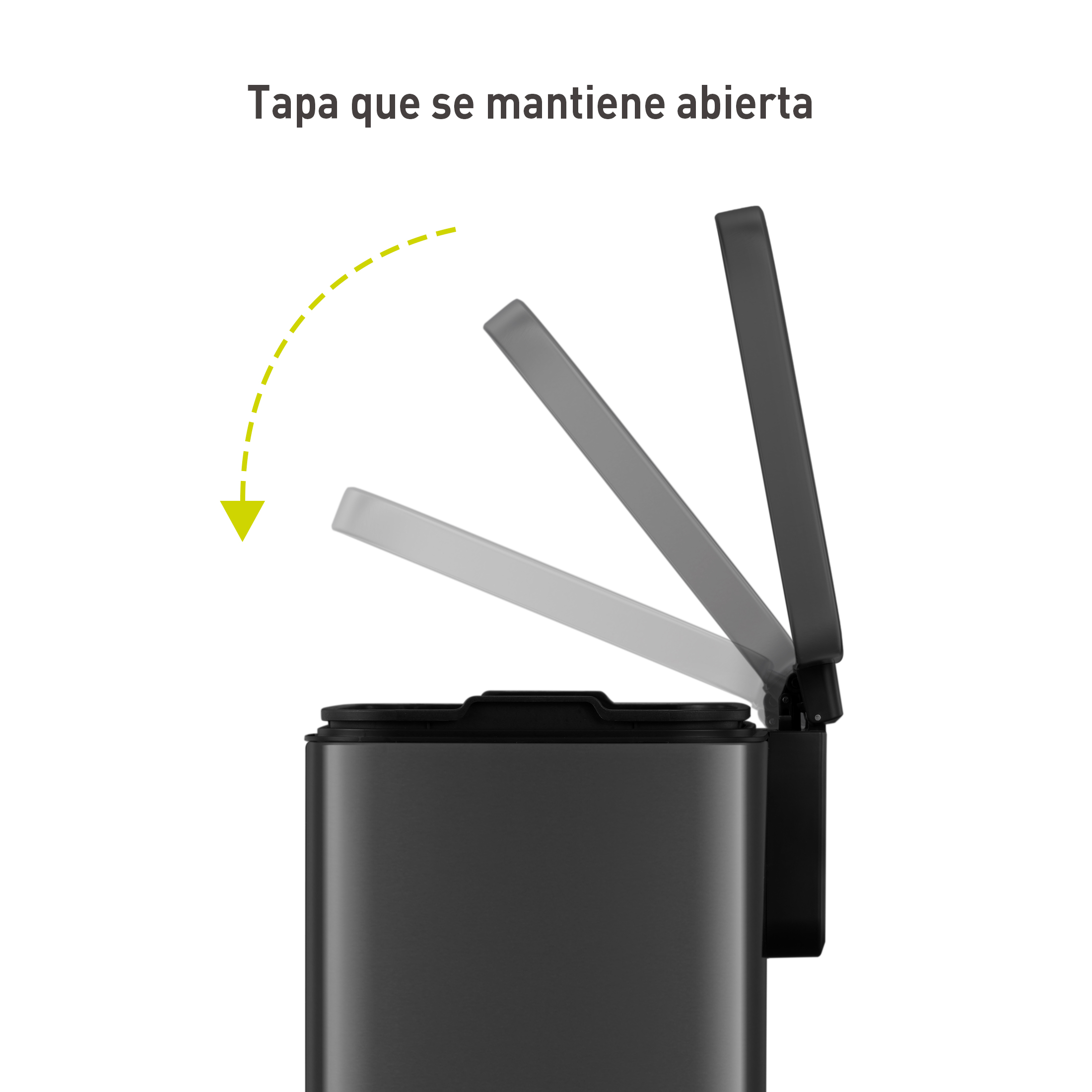 Foto 7 pulgar | Bote De Basura Para Cocina Baño Oficina Acero Inoxidable Negro 30 L Con Tapa Y Pedal Eko Madison