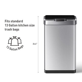 Foto 2 | Cubo De Basura Eko Mirage-t 50l/13.2 Gal Con Sensor De Movimiento Ss - Venta Internacional.