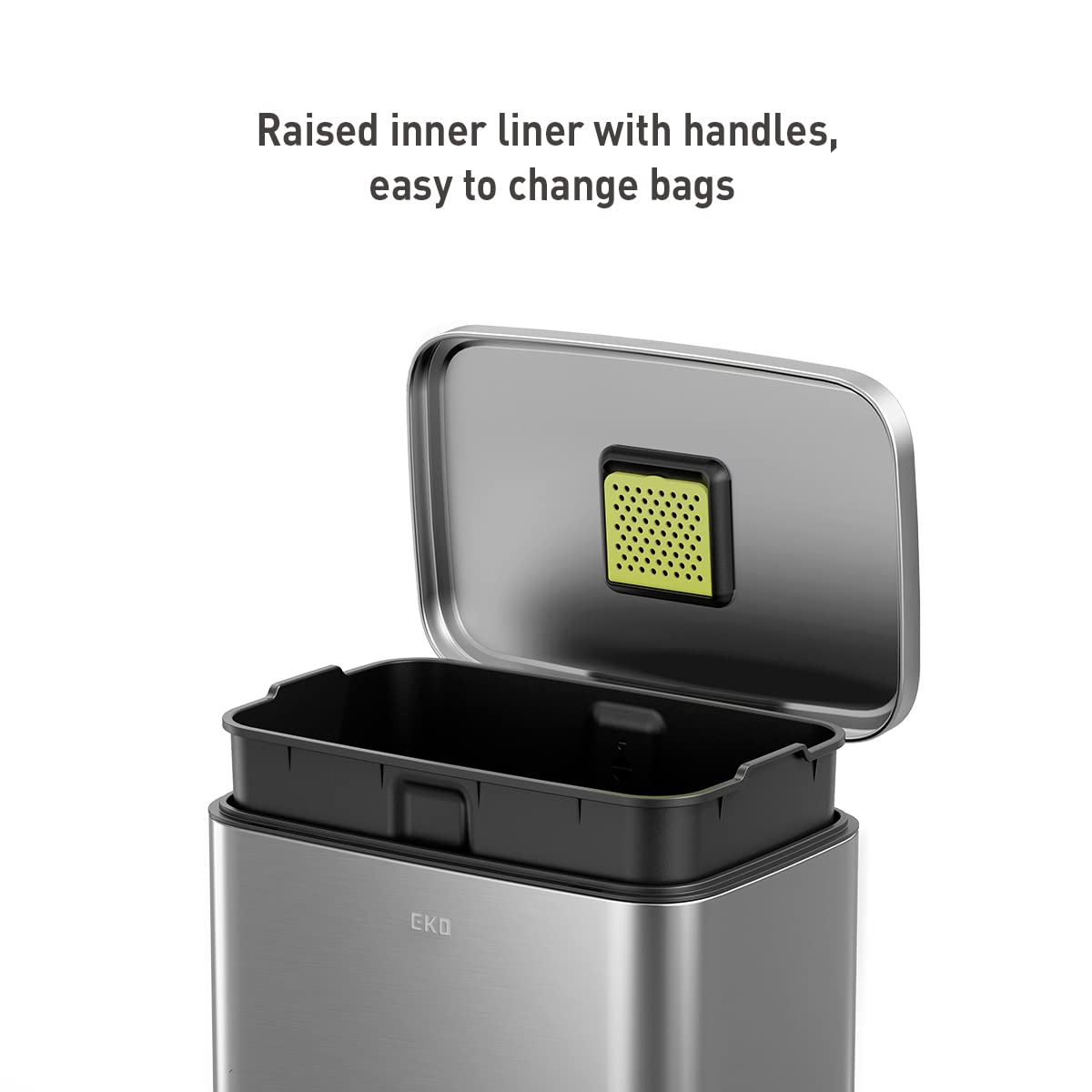 Foto 3 pulgar | Bote De Basura Eko Madison, Acero Inoxidable Mate, 50 L/13.2 Galones Con Forro - Venta Internacional.