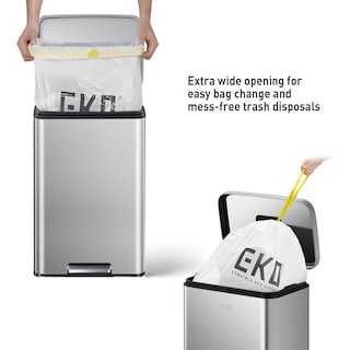 Foto 4 | Bote De Basura Eko Madison, Acero Inoxidable Mate, 50 L/13.2 Galones Con Forro - Venta Internacional.
