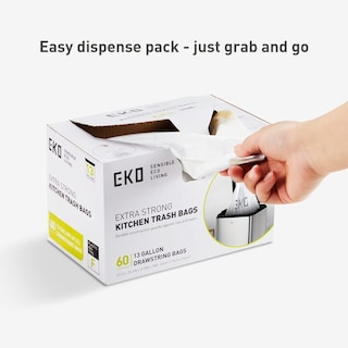 Foto 4 | Bolsas De Basura Eko Easy-dispense, 13 Galones (40l-60l), 60 Unidades - Venta Internacional.