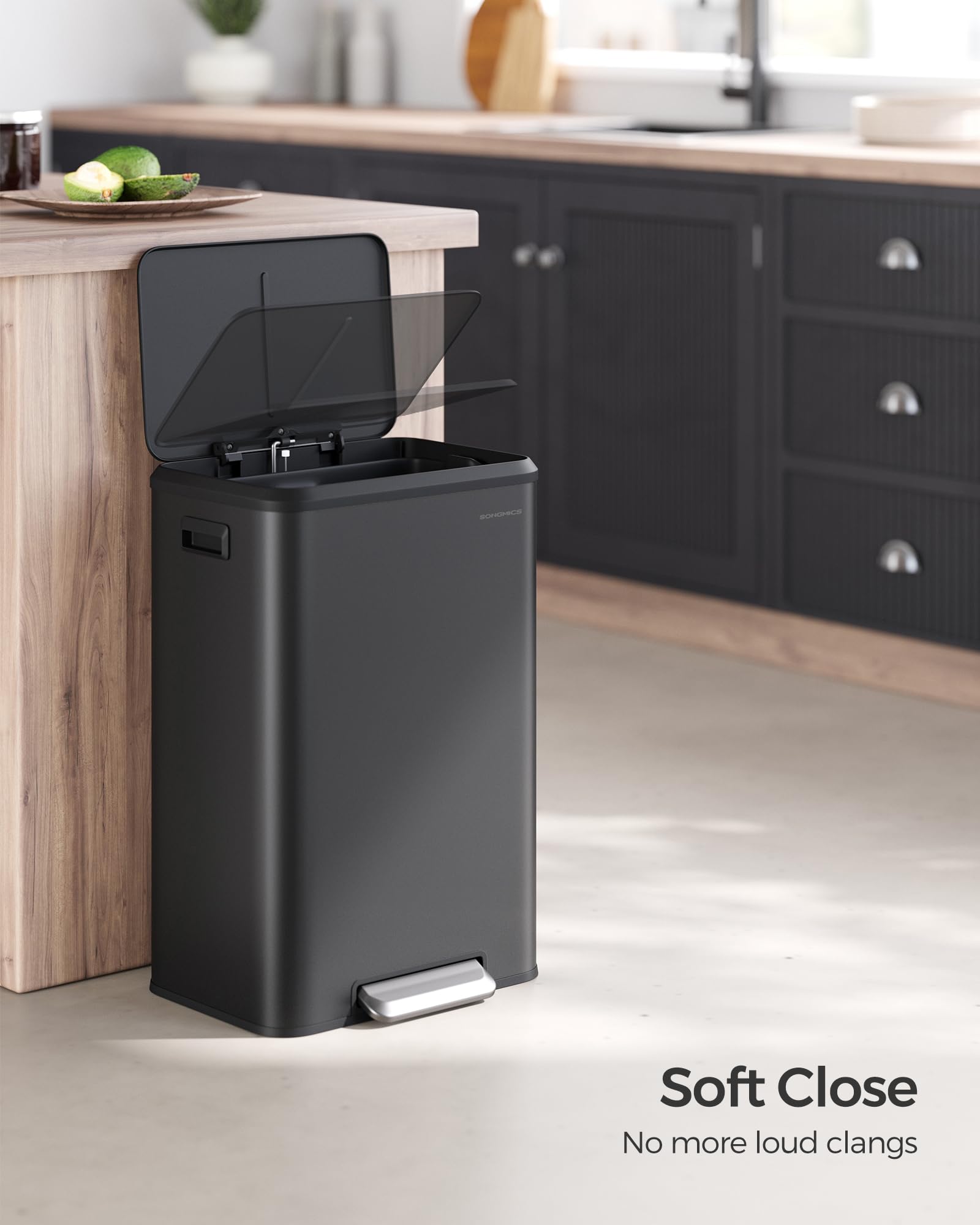 Foto 4 pulgar | Cubo De Basura De Cocina Songmics De 40 Litros Con Tapa Y Pedal - Venta Internacional.