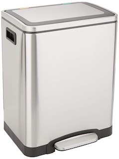 Foto 1 | Cubo De Basura Amazon Basics, 30 Litros, Doble Papelera De Acero Inoxidable Con Cierre Suave - Venta Internacional.