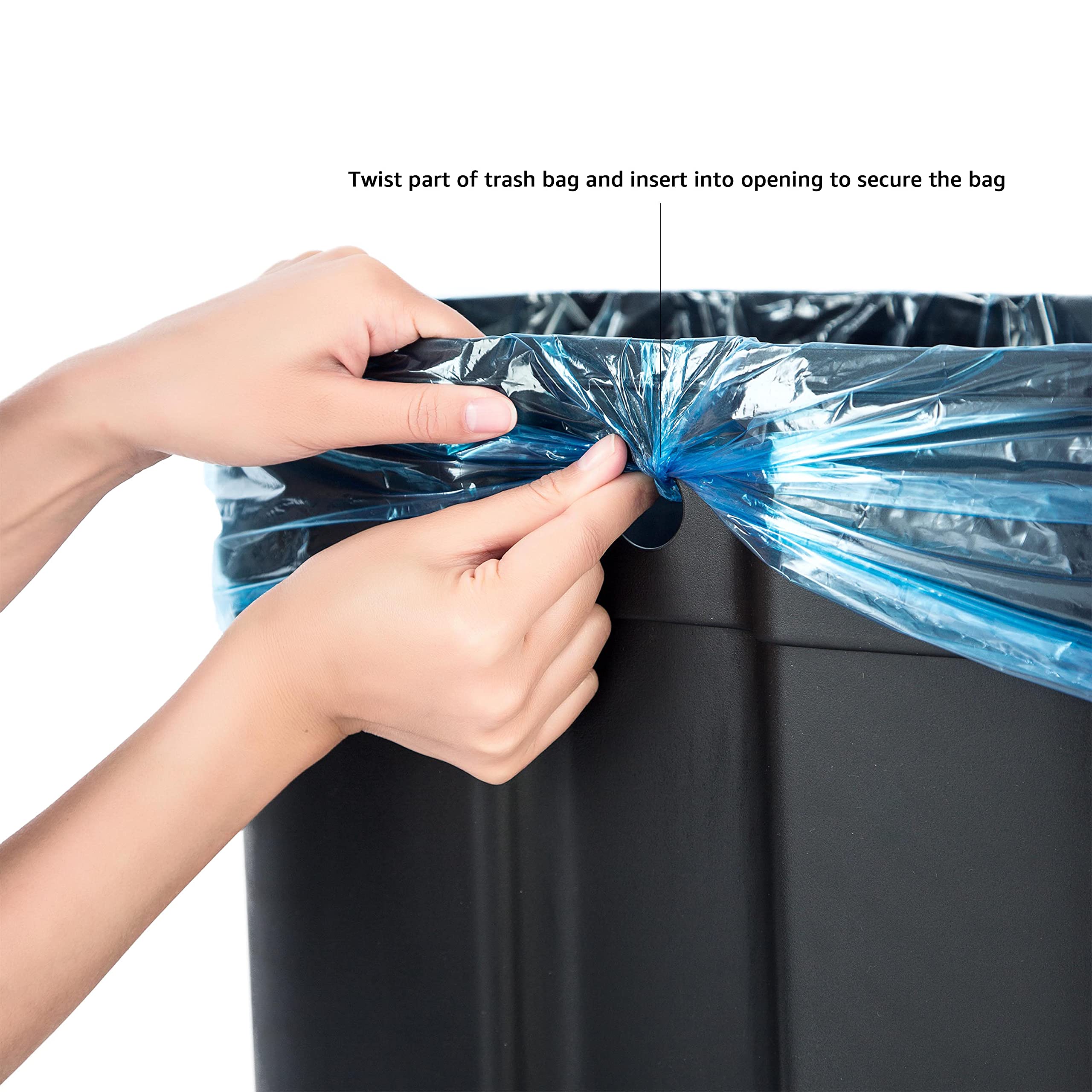 Foto 6 pulgar | Cubo De Basura Amazon Basics, 30 Litros, Doble Papelera De Acero Inoxidable Con Cierre Suave - Venta Internacional.