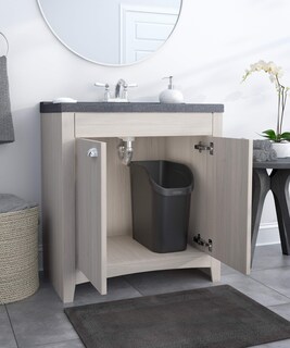 Foto 4 | Bote de Basura Rubbermaid Undercounter 9,4 L Paquete de 2 Piezas Azul/Negro - Venta Internacional
