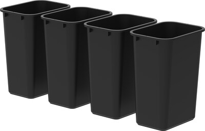 Foto 1 | Cesto De Basura Storex, Grande Y Alto, 40 L, Negro, Caja De 4 - Venta Internacional.