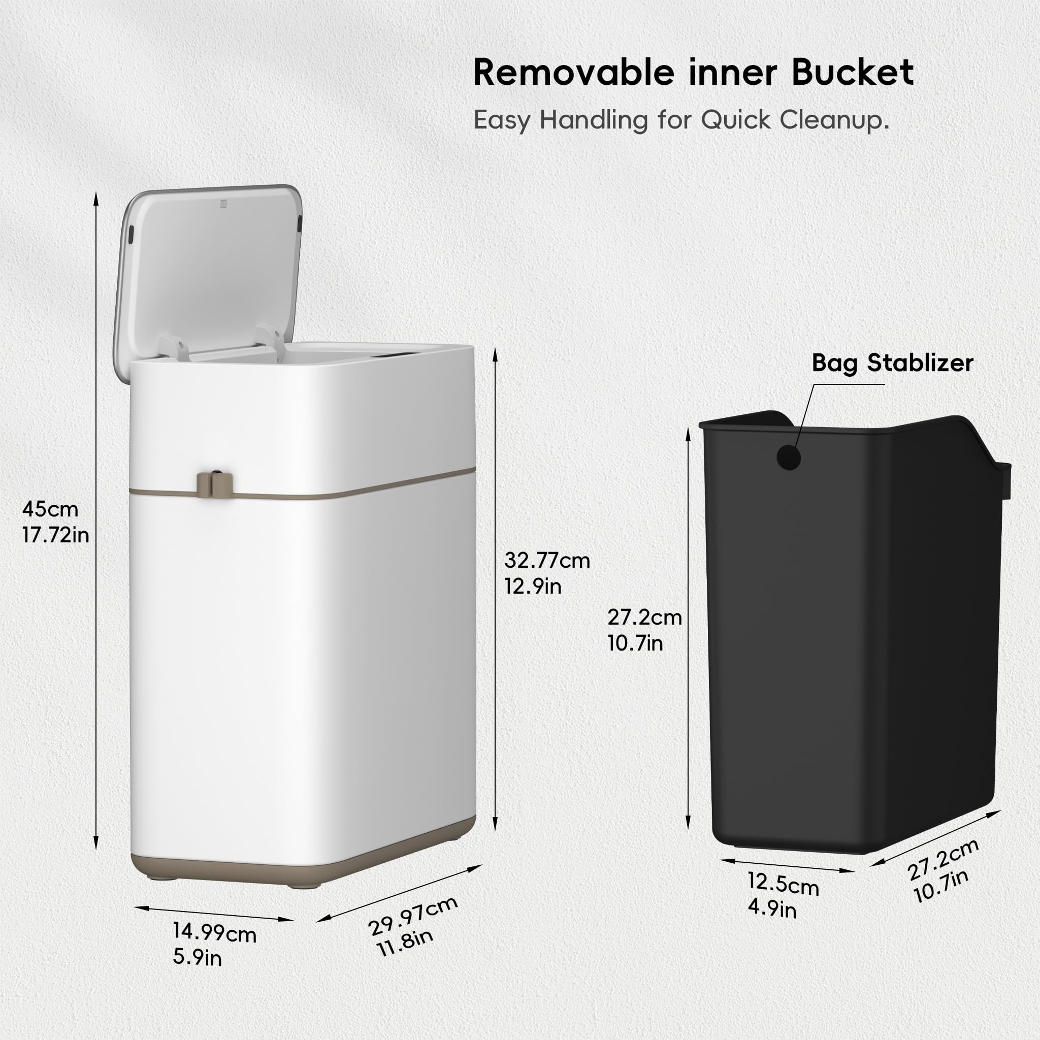 Foto 7 pulgar | Cubo De Basura Automático Para Baño Eko 8l Con Sensor De Movimiento En La Tapa - Venta Internacional.