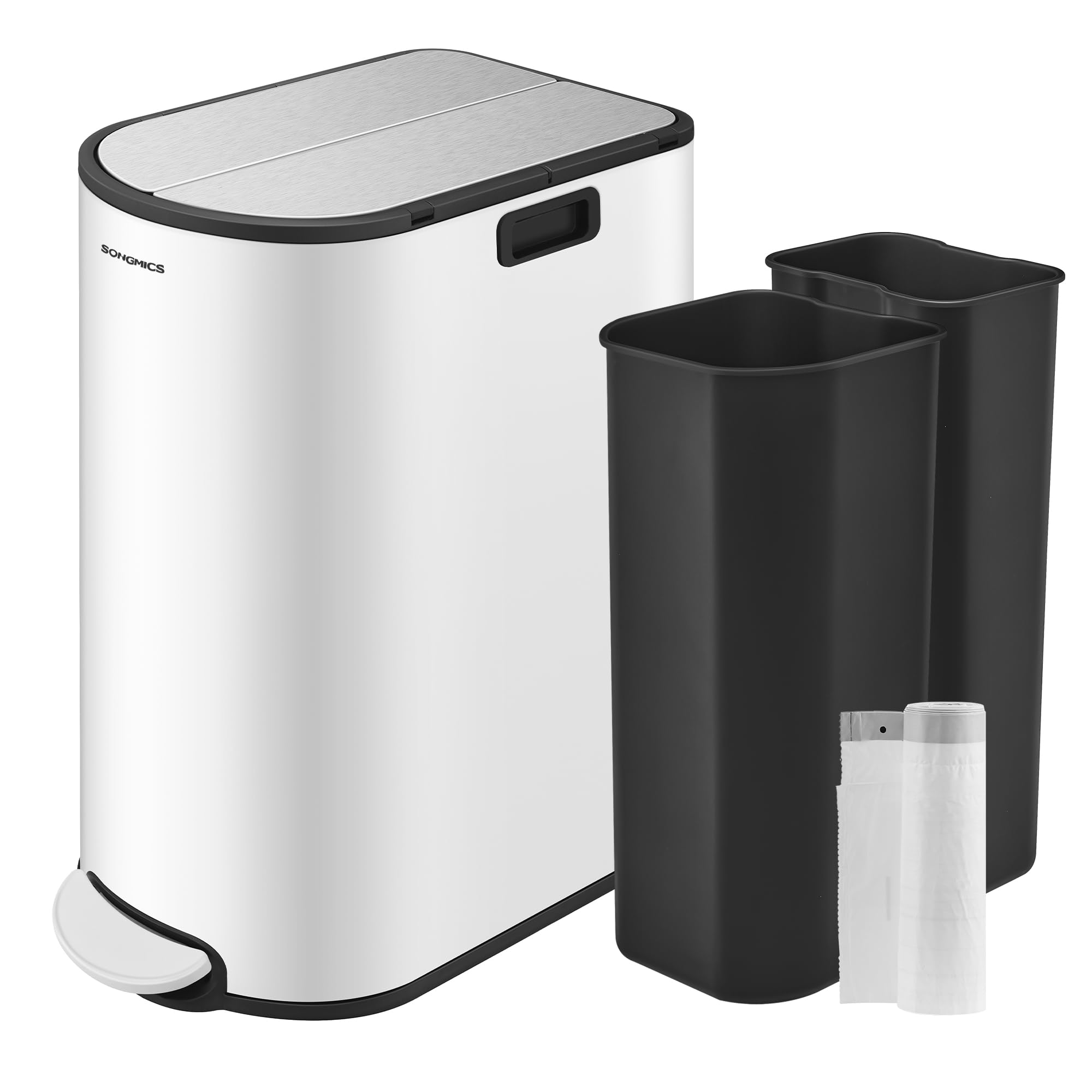 Foto 2 pulgar | Bote De Basura Songmics De 50 Litros, Doble Cocina, Compartimentos De 20 Y 30 Litros - Venta Internacional.