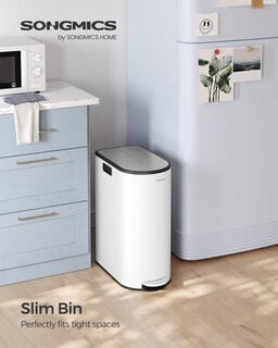 Foto 2 | Bote De Basura Songmics De 50 Litros, Doble Cocina, Compartimentos De 20 Y 30 Litros - Venta Internacional.