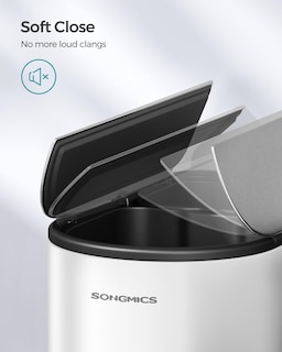 Foto 5 | Bote De Basura Songmics De 50 Litros, Doble Cocina, Compartimentos De 20 Y 30 Litros - Venta Internacional.