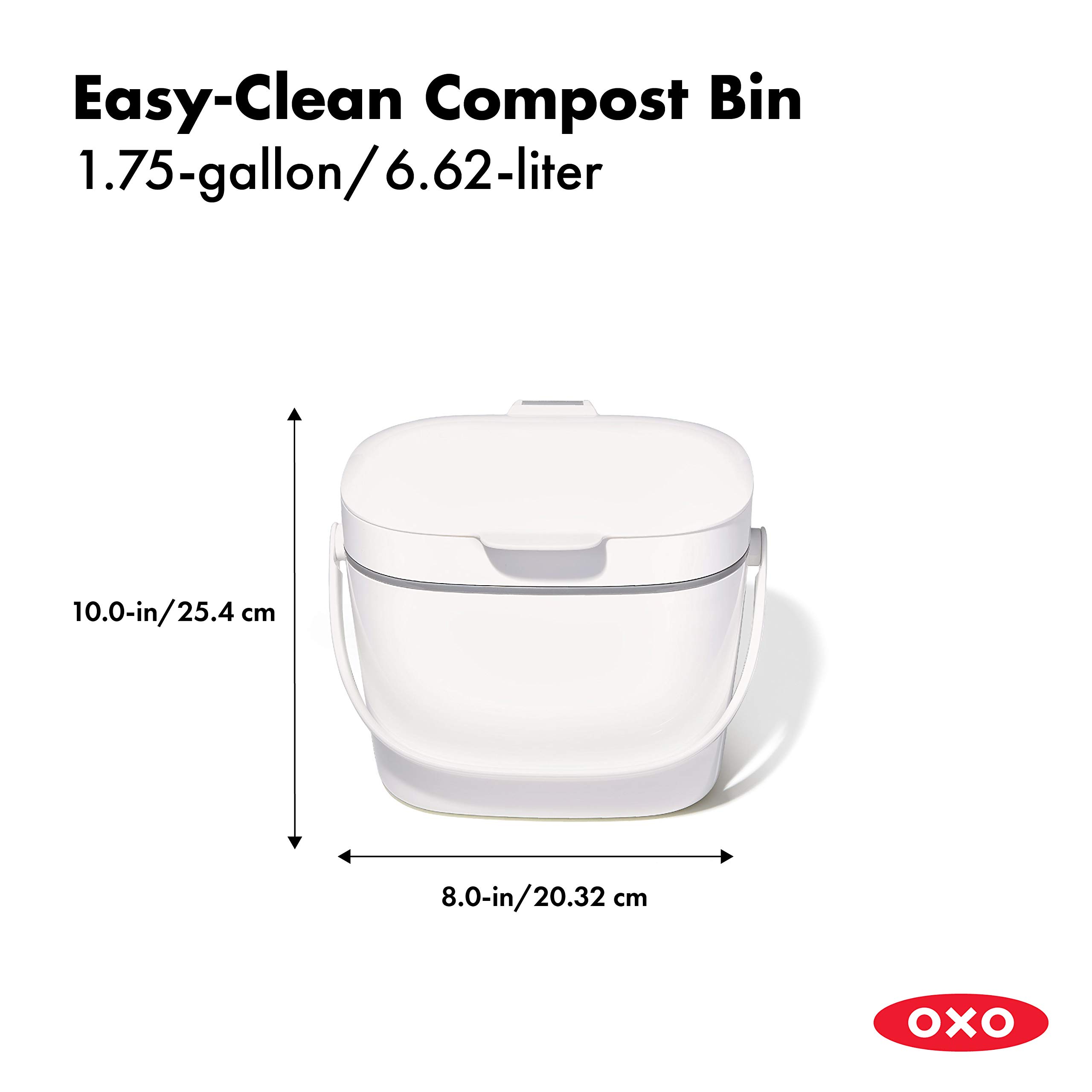 Foto 3 pulgar | Cubo De Abono Oxo Good Grips Easy-clean De 6,62 Litros, Color Blanco - Venta Internacional.