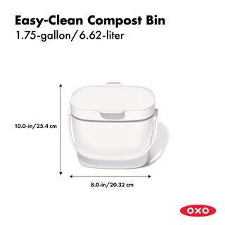 Foto 2 | Cubo De Abono Oxo Good Grips Easy-clean De 6,62 Litros, Color Blanco - Venta Internacional.