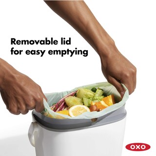Foto 4 | Cubo De Abono Oxo Good Grips Easy-clean De 6,62 Litros, Color Blanco - Venta Internacional.