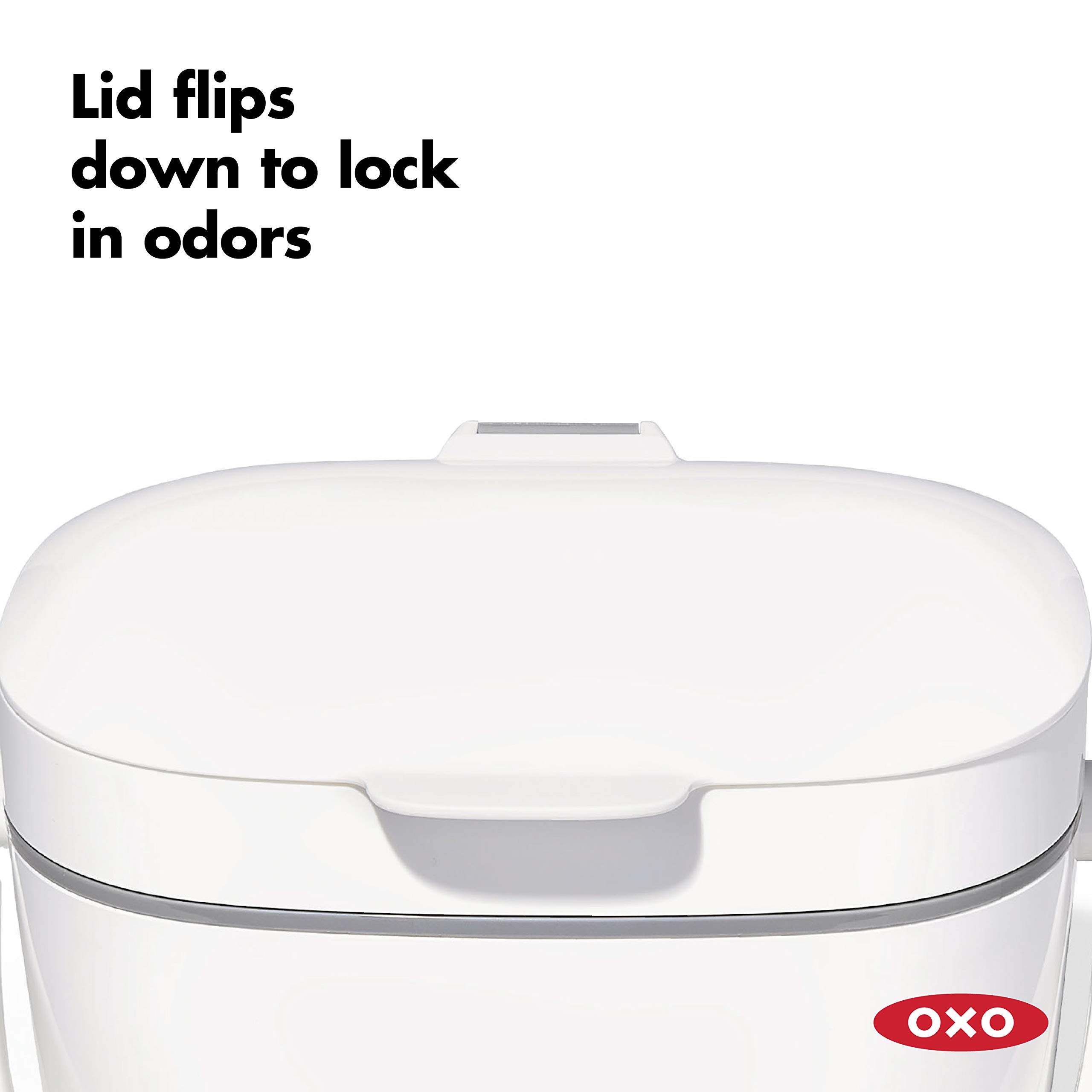 Foto 6 pulgar | Cubo De Abono Oxo Good Grips Easy-clean De 6,62 Litros, Color Blanco - Venta Internacional.