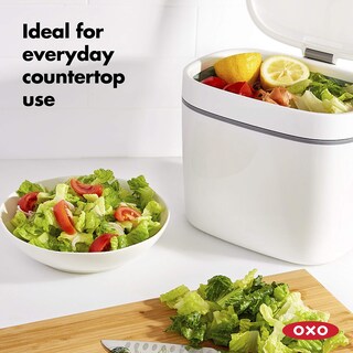 Foto 6 | Cubo De Abono Oxo Good Grips Easy-clean De 6,62 Litros, Color Blanco - Venta Internacional.