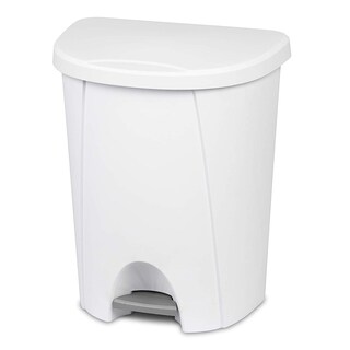 Foto 1 | Bote De Basura Sterilite 10948004 Step Bate 25 L Blanco - Venta Internacional.