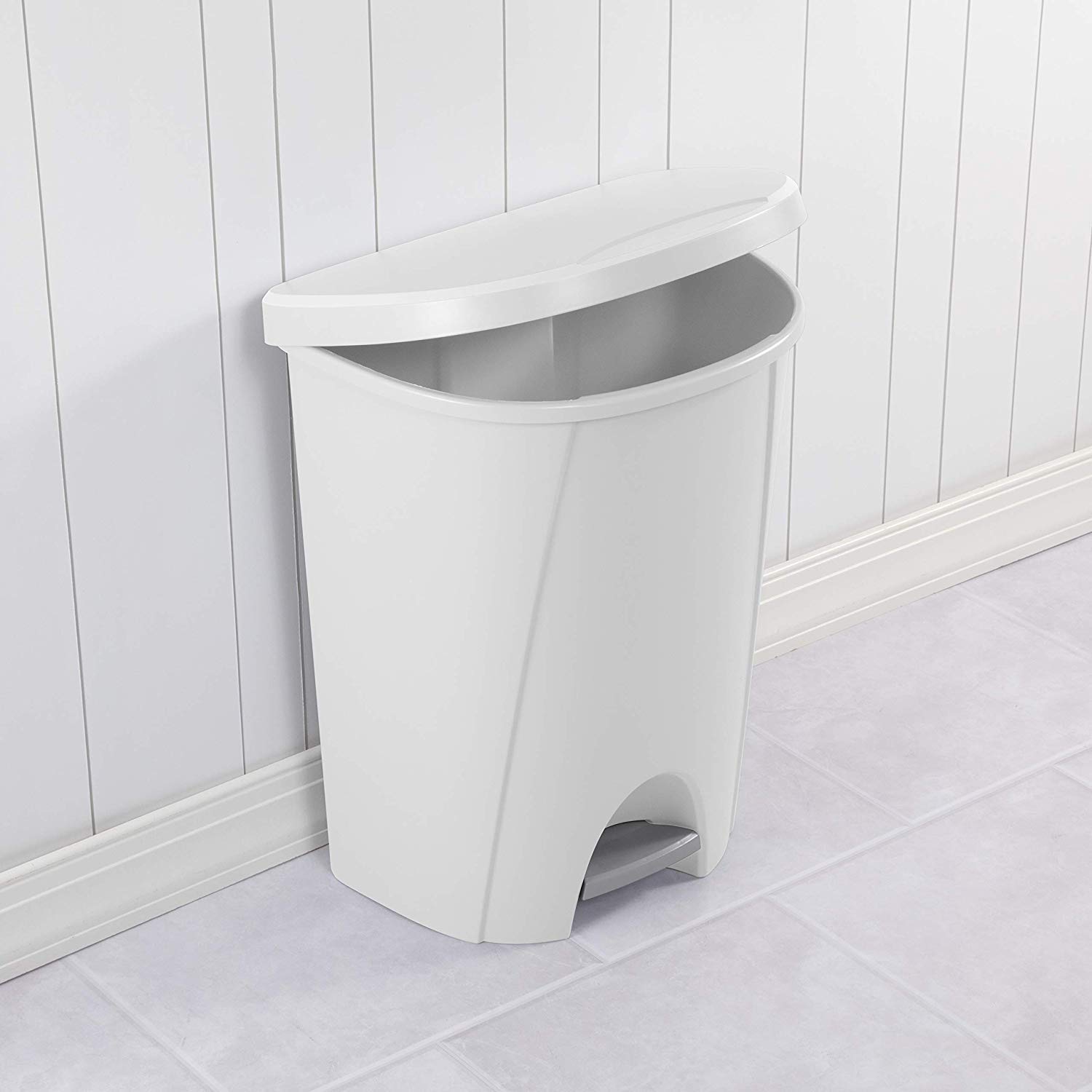 Foto 4 pulgar | Bote De Basura Sterilite 10948004 Step Bate 25 L Blanco - Venta Internacional.