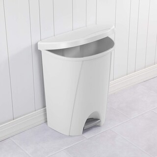 Foto 3 | Bote De Basura Sterilite 10948004 Step Bate 25 L Blanco - Venta Internacional.