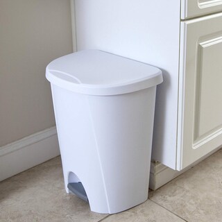 Foto 4 | Bote De Basura Sterilite 10948004 Step Bate 25 L Blanco - Venta Internacional.