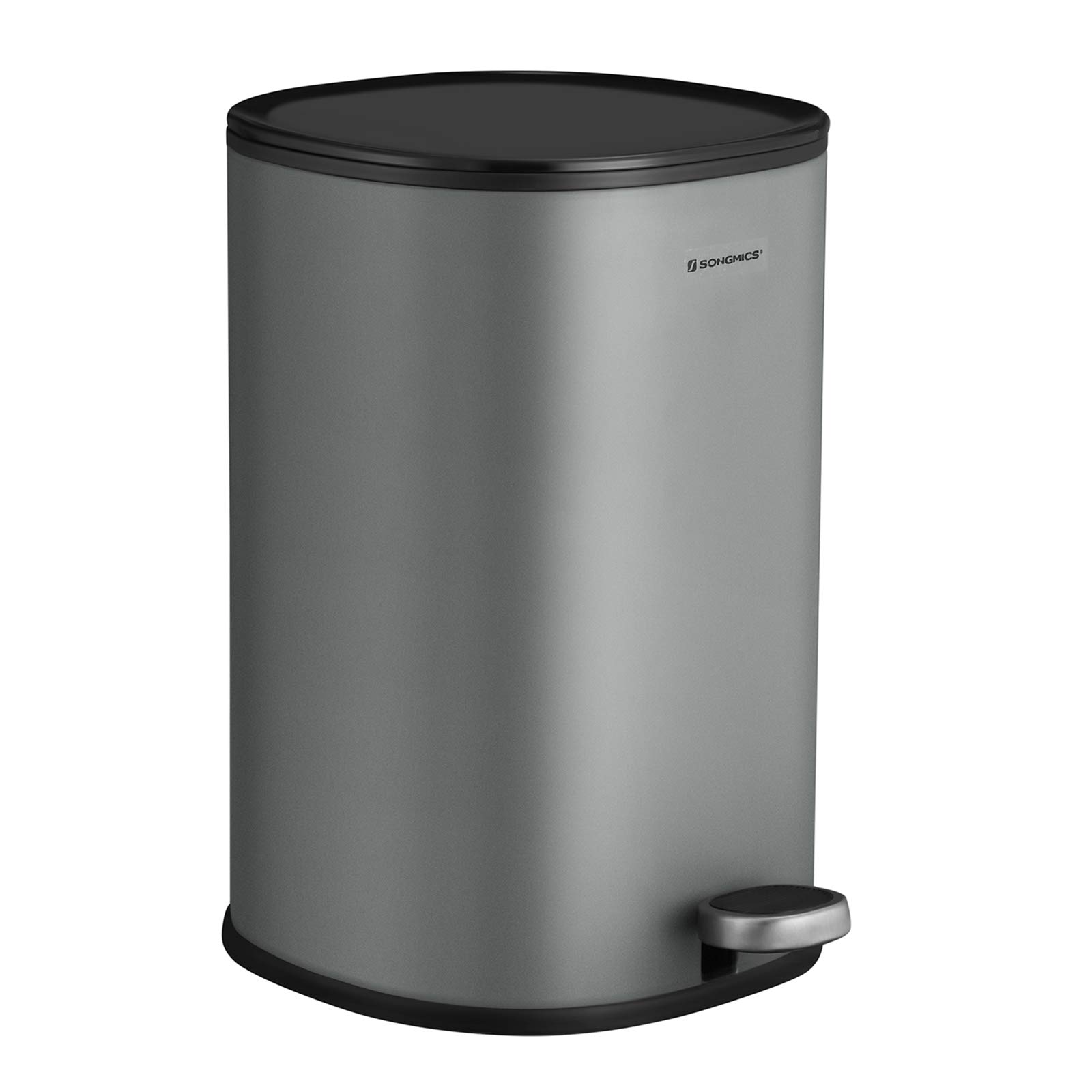 Foto 2 pulgar | Songmics Cubo Basura 5 l Con Pedal, Tapa, Cubo Interior, Cierre Suave, Gris/negro, Baño, Mltb14gs.