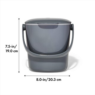 Foto 2 | Cubo De Compostaje Oxo Good Grips Easy-clean, 2,8 L, Carbón - Venta Internacional.